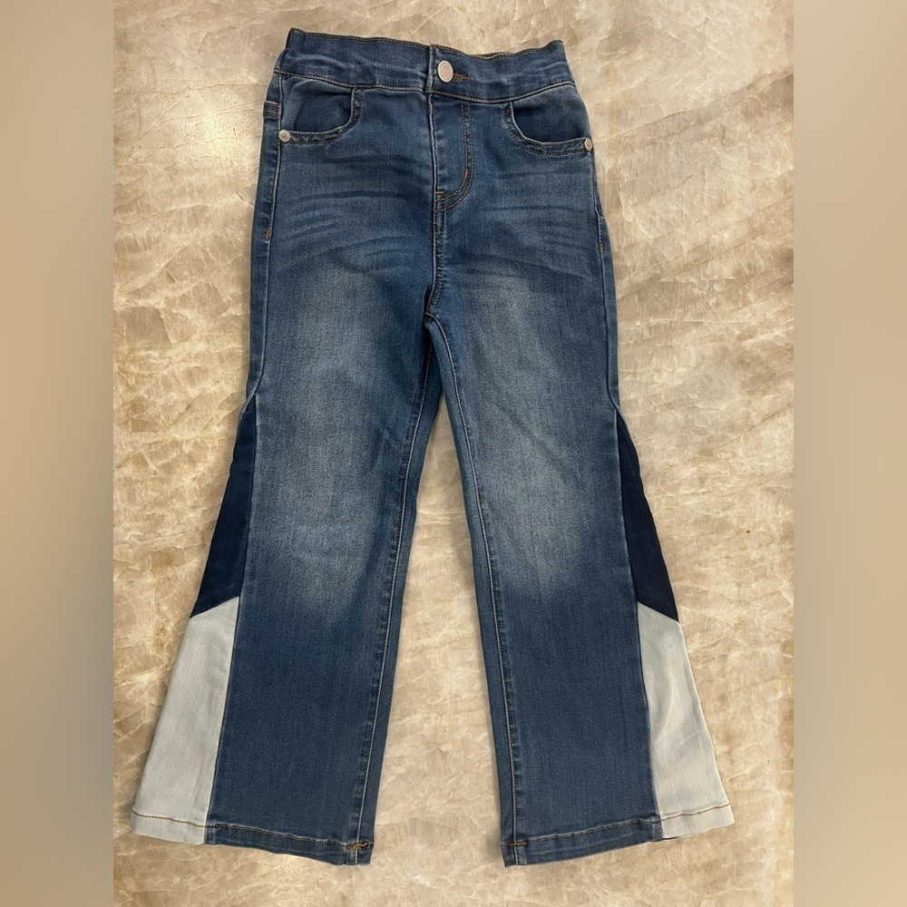 Habitual Jeans patchwork Panel Flare Jeans Girls Size 5